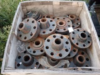 Crate of 3" XXH Flanges. Note:  No Forklift On Site, Buyer Responsible For Loadout.