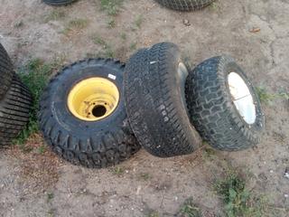 (3) Assorted Utility Tires, 25x13.9, 20x8.5, 23x9.5. Note:  No Forklift On Site, Buyer Responsible For Loadout.