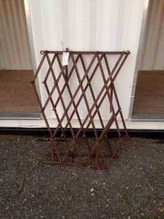 (2) Checkerplate Farm Rakes, 50"x40". Note:  No Forklift On Site, Buyer Responsible For Loadout.