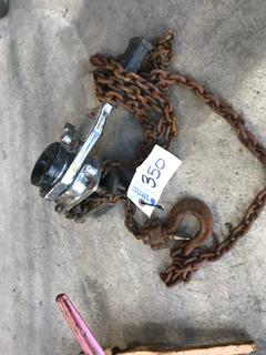 Dayton 3/4 Ton Chain Hoist. Note:  No Forklift On Site, Buyer Responsible For Loadout.