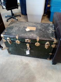 (2) Old Collector Travel Trunks. 33"x18"x20", 36"x21"23". Note:  No Forklift On Site, Buyer Responsible For Loadout.