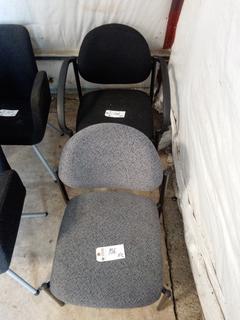 (2) Medical Fabric Office Chairs. Note:  No Forklift On Site, Buyer Responsible For Loadout.
