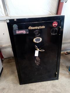 Sentry Safe. Keypad Entry (Combination AVAL). 59"0x25"x38". Note:  No Forklift On Site, Buyer Responsible For Loadout.