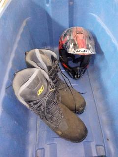 MX Helmet & KLM Boots SZ 12. Note:  No Forklift On Site, Buyer Responsible For Loadout.