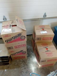 (9) Boxes of 4" True Flight Orange Top Clay Disks. Note:  No Forklift On Site, Buyer Responsible For Loadout.