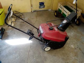 Honda HS50 Snow Blower c/w Gas. S/N SZBG6111551. Note:  No Forklift On Site, Buyer Responsible For Loadout.