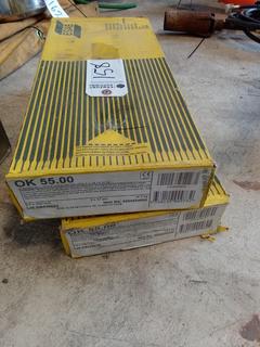 (2) Boxes of ESAB Welding Rod. Unused. Note:  No Forklift On Site, Buyer Responsible For Loadout.