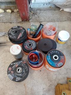 Quantity of Assorted Grinding Discs & Accessories. Note:  No Forklift On Site, Buyer Responsible For Loadout.