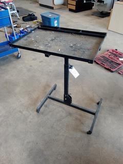 Rolling Parts Table. 40"x20"x28". Note:  No Forklift On Site, Buyer Responsible For Loadout.