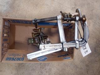 (2) Stronghand Clamps & Accessories. Note:  No Forklift On Site, Buyer Responsible For Loadout.