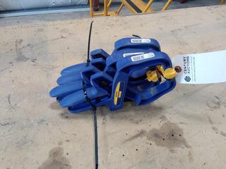 (4) 4" Irwin Quick GripClamps. Unused. Note:  No Forklift On Site, Buyer Responsible For Loadout.
