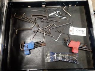 Various Allen Keys. All Incomplete Sets. Note:  No Forklift On Site, Buyer Responsible For Loadout.