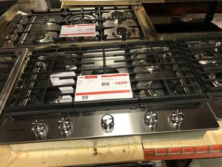 Kitchenaid 30" Built-In Gas Cooktop With Even-Heat Burner, Model KCGS550ESS, SN D82009588 *Includes 1 Year Manufactures Warranty, Extended Warranty Can Be Purchased Through Harris Appliance & Furniture* 
