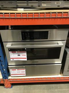Bosch 30", 1.4 Cu. Ft. Built-In Single Wall Oven With Convection, Model HSLP451UC, SN 398010276581000998 w/ Bosch 30-Inch Warming Drawer, Model HWD5051UC, SN 980300075 *Includes 1 Year Manufactures Warranty, Extended Warranty Can Be Purchased Through Harris Appliance & Furniture* 