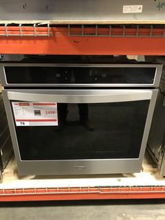 Whirlpool Single Wall Oven, 30", Self Clean, Convection, 5.0 Cu.Ft Capacity, Wifi Enables, Stainless Steel, Model WOS97EC0HZ, SN D81816342 *Includes 1 Year Manufactures Warranty, Extended Warranty Can Be Purchased Through Harris Appliance & Furniture* 