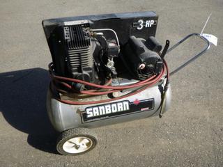 Sanborn S109CC300-20 20Gal 3Hp 115V Air Compressor. SN R0610271