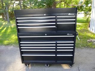 56in X 20in X 63in Montezuma 18-Drawer Tool Chest C/w Contents