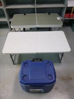 Coleman Portable Cooler C/w (2) Folding Tables