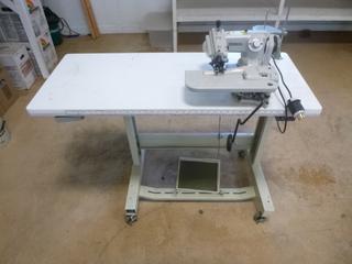 Tony H-US-718-2 Industrial Blindstitch Machine C/w Portable Table And 110V Single Phase Motor