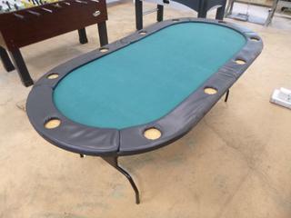 7ft X 42in X 30in Home Casino Products Poker Table C/w Chips And Cards