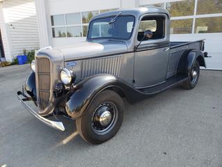 1936 Ford Series 67 Pick Up Truck C/w Flathead V8 Gas, Manual, 6.00-16 Front And 6.00-16 Rear. Showing 5537 Miles VIN 182849706