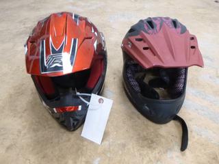 (1) X-Small And (1) Small Dirt Bike Helmets