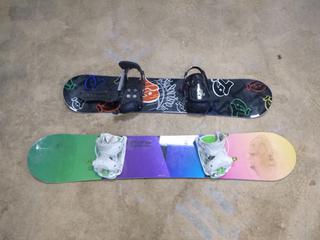 (1) 59in And (1) 50in Snowboards w/ Bindings