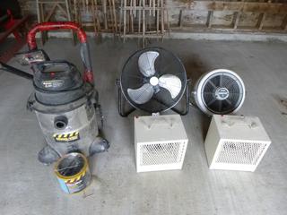 6.5HP 10Gal 120V Shop Vac C/w (3) Fans And (2) 4800W 240V Heaters