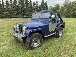 1966 Willy's Jeep 4x4 C/w V6 Gas, 3 spd Manual, Soft Top. VIN 2ATK06197AM26680 (Alberta Assigned VIN)