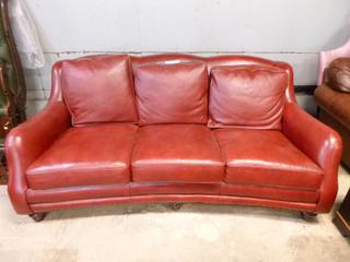 85in X 48in X 37in Hancock and Moore Leather Couch *Previously Lot 249*
