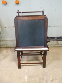 Double Sided Wooden Easel *Note: Missing Parts, Has Damage*