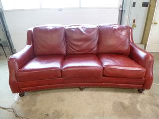 86in X 46in X 36in Hancock & Moore Leather Couch
