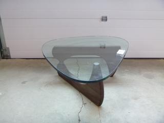 49in X 35in Glass Top Table