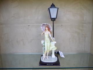Natelia Collection Figurine C/w Lamp *Note: Damaged*