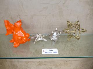 Fish, Starfish, Conkshell And Star Ornaments