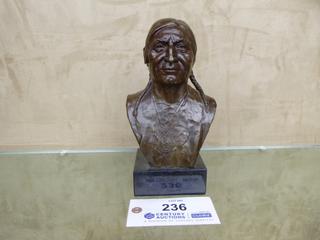Bronze 1 Of 25 8 1/2in "Red Crow" Sculpture By John Weaver