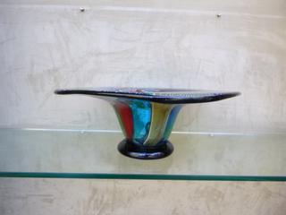 Colorful Blown Glass Decorative Bowl