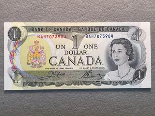 1973 Canada One Dollar Bill, S/N BAH7073904.