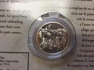 "les Petits Sauleux" Fifty Cent 92.5% Sterling Silver Coin. 
