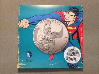 2015 Canada Twenty Dollar .9999 Fine Silver Coin, Superman.