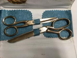 Set of Golden Age Rustless Scissors.