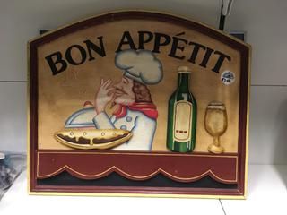 Bon Appetit Wooden Sign.