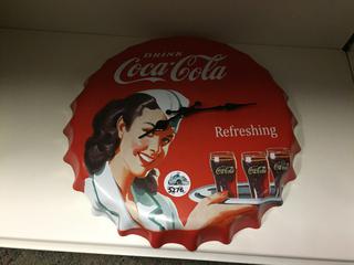 Coca-Cola Bottle Cap Sign.