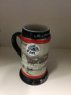 1990 Collectors world Famous Budweiser Clydesdales 8-Horse Hitch and Wagon Beer Stein.