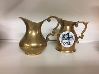 (2) Brass Pourers.