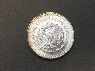 1985 Mexico One Ounce .999 Silver Coin.