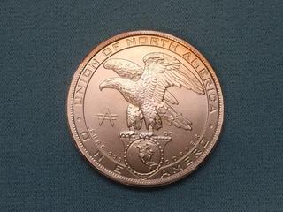 2012 .999 Pure Copper One Amero Coin