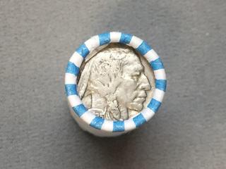 Roll of USA Buffalo Nickels.