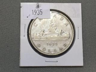 1935 Canada Silver Dollar.