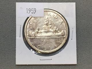 1959 Canada Silver Dollar.